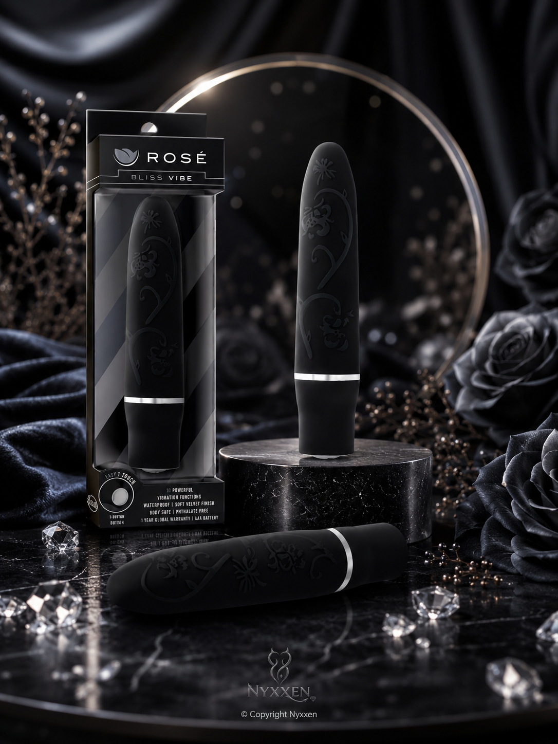 Rose Bliss Vibe Black - By Blush Novelties