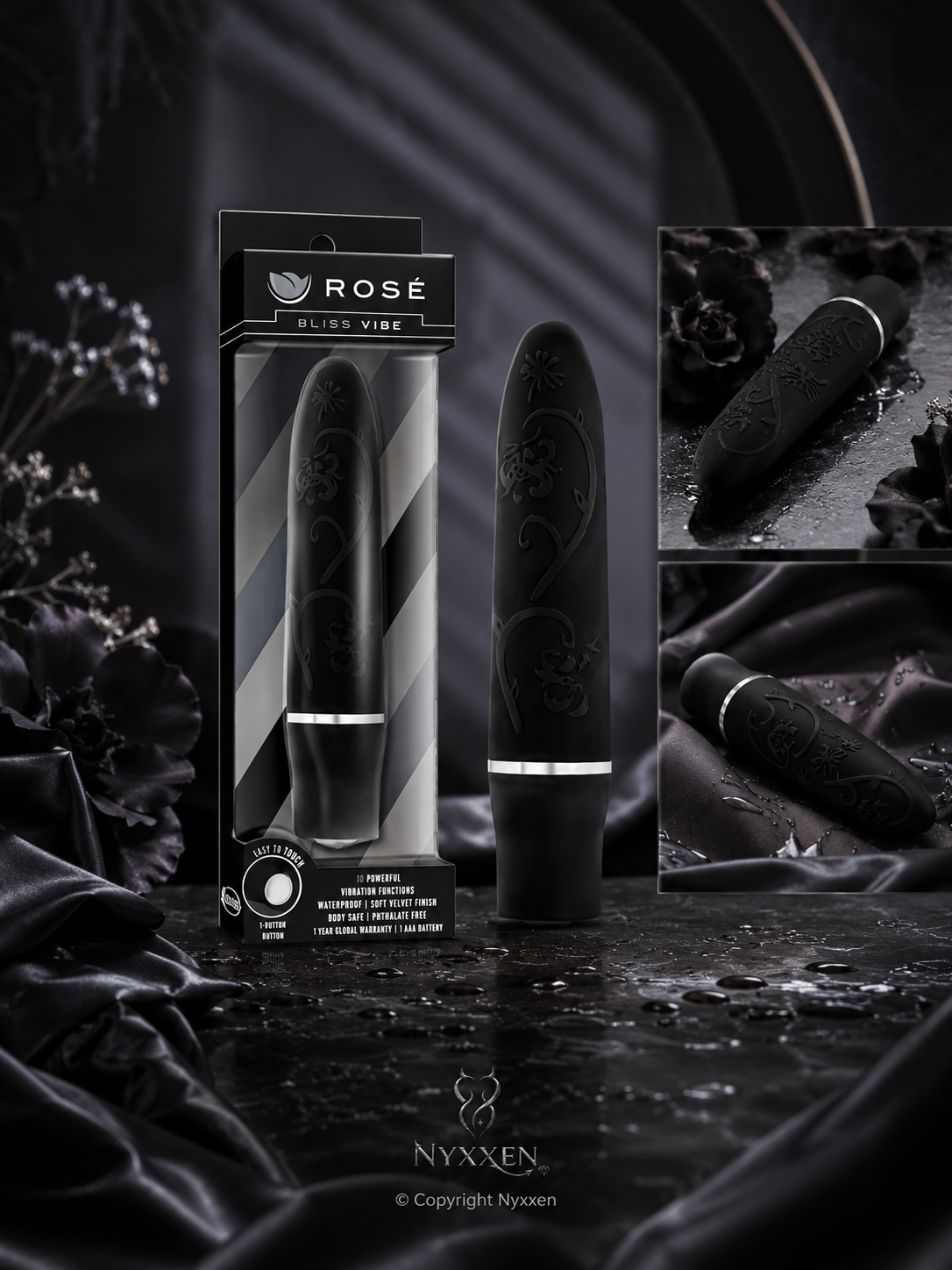 Rose Bliss Vibe Black - By Blush Novelties